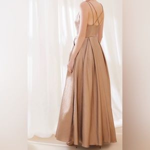 Beautiful golden prom dress